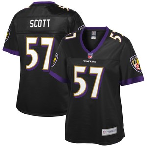 Bart Scott Baltimore Ravens Nfl Pro Line Womens Retired Player Jersey - Black Nfl