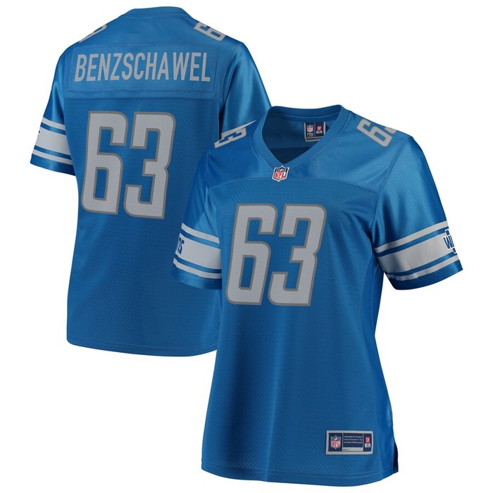 Beau Benzschawel Detroit Lions Nfl Pro Line Womens Team Player Jersey - Blue