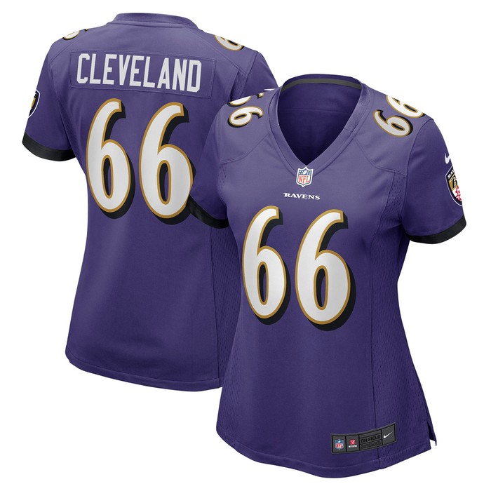 Ben Cleveland Baltimore Ravens Womens Game Jersey - Purple Nfl