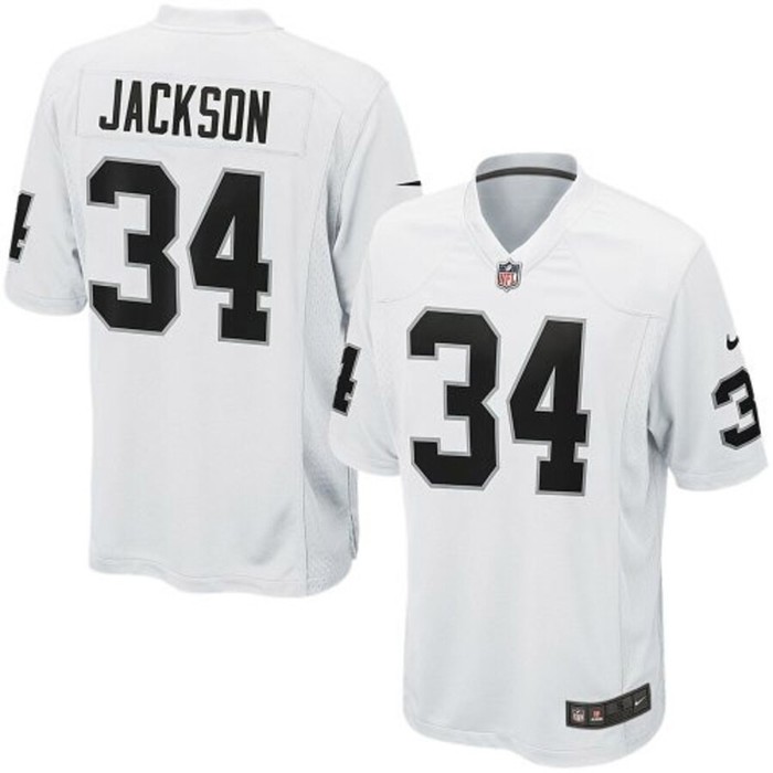 Bo Jackson Las Vegas Raiders Nike Retired Player Game Jersey - White - Cocomos