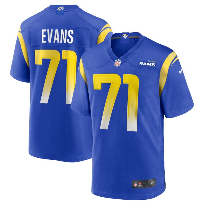 Bobby Evans Los Angeles Rams Game Jersey - Royal Nfl