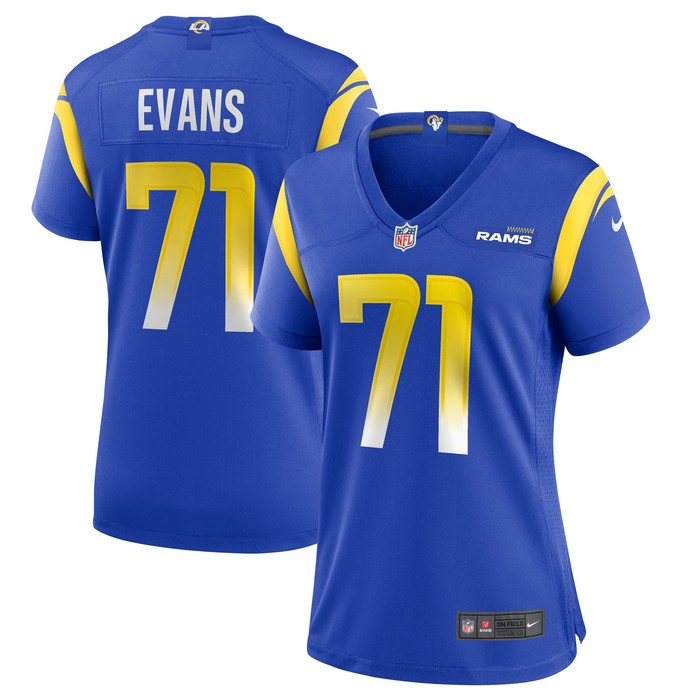 Bobby Evans Los Angeles Rams Womens Game Jersey - Royal Nfl