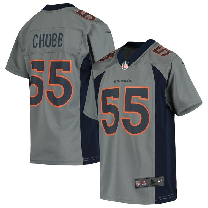 Bradley Chubb Denver Broncos Nike Youth Inverted Game Jersey - Gray