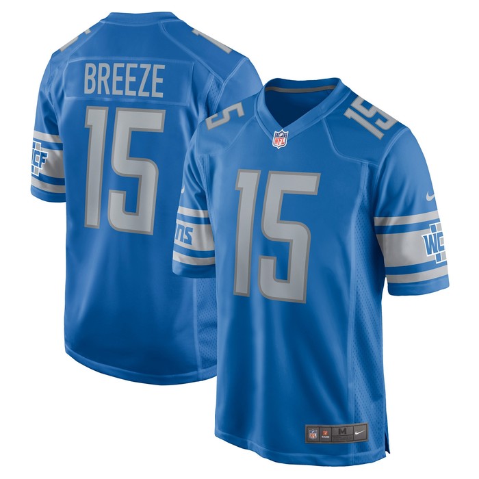 Brady Breeze Detroit Lions Player Game Jersey - Blue Nfl