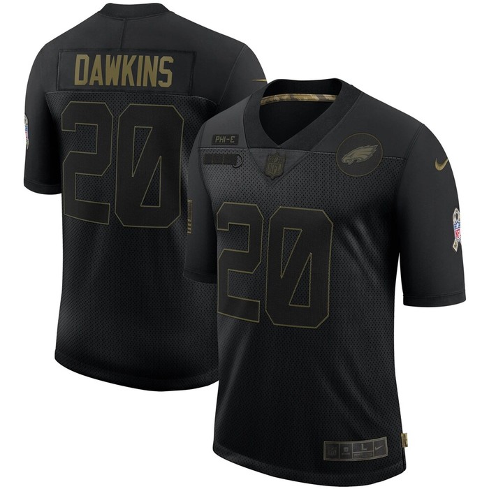 Brian Dawkins Philadelphia Eagles 2020 Salute To Service Retired Limited Jersey - Black - Cocomos