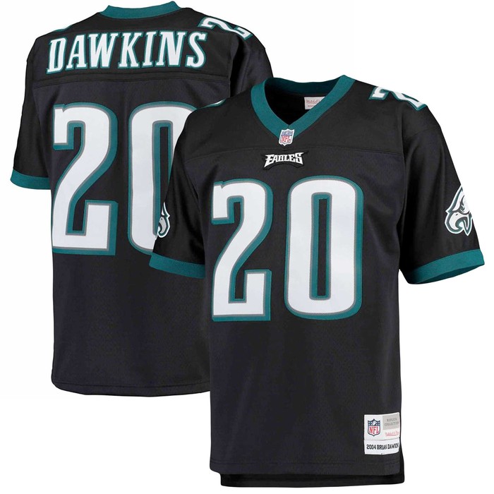 Brian Dawkins Philadelphia Eagles Mitchell & Ness Big & Tall 2004 Retired Player Replica Jersey - Black Nfl