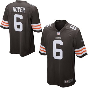 Brian Hoyer Cleveland Browns Historic Logo Nike Game Football Jersey - Brown