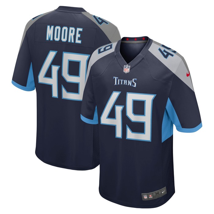 Briley Moore Tennessee Titans Game Jersey - Navy Nfl