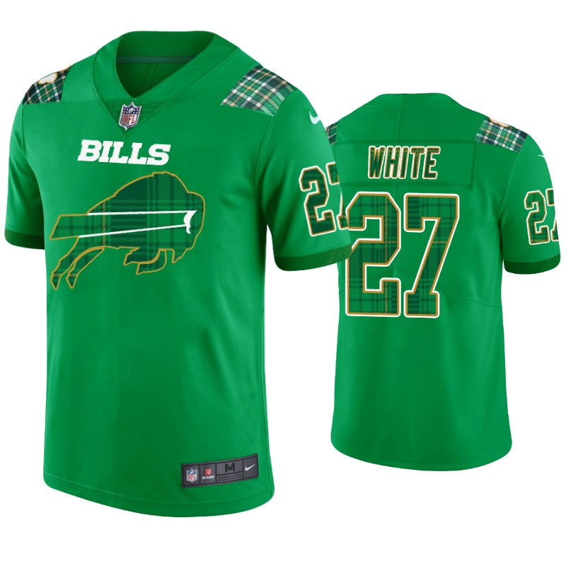 Buffalo Bills #27 Tredavious White Kelly Green St. Patricks Day Jersey - Men - Cocomos