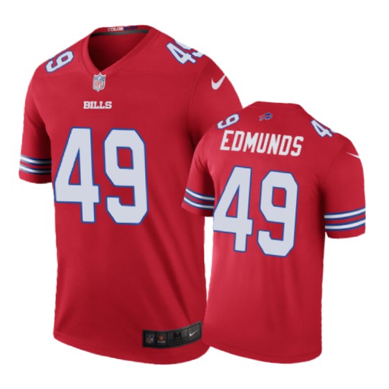 Buffalo Bills #49 Tremaine Edmunds Nike Color Rush Red Jersey - Cocomos