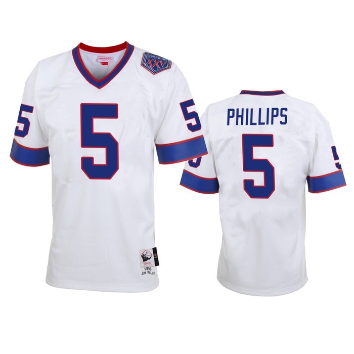 Buffalo Bills Cam Phillips White Vintage Replica Jersey - Men