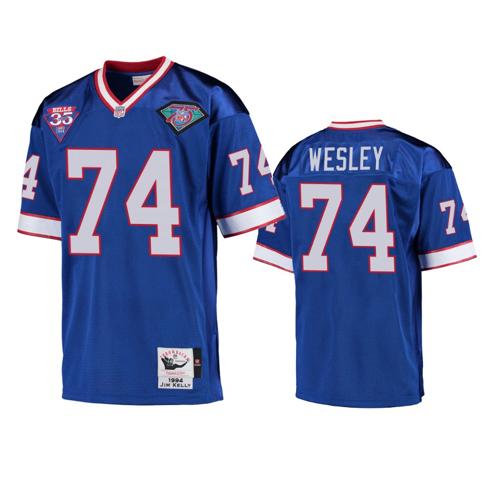 Buffalo Bills Deondre Wesley Royal Vintage Replica Jersey - Men - Cocomos