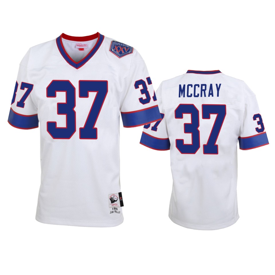 Buffalo Bills Kelcie Mccray White Vintage Replica Jersey - Men - Cocomos