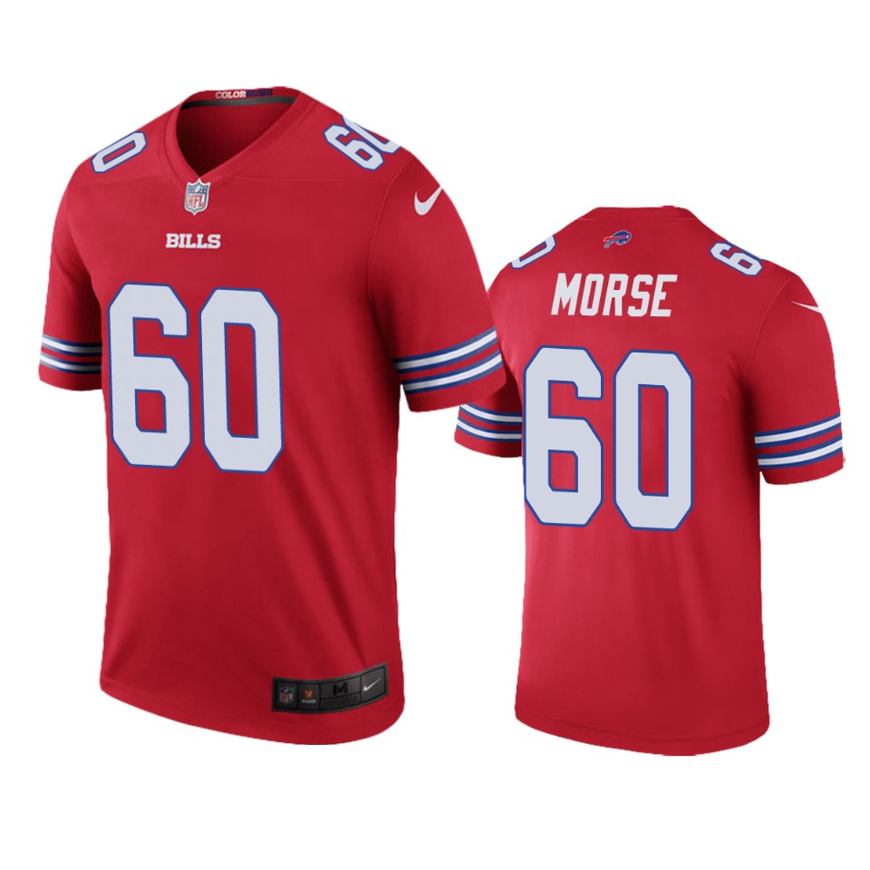 Buffalo Bills Mitch Morse Red Color Rush Legend Jersey - Cocomos