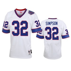 Buffalo Bills O. J. Simpson White Vintage Replica Jersey - Mens