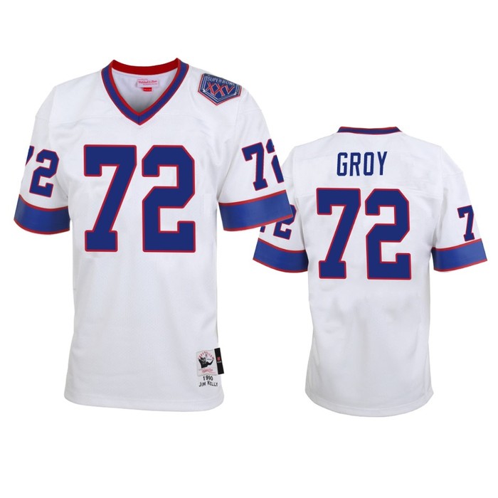 Buffalo Bills Ryan Groy White Vintage Replica Jersey - Men - Cocomos