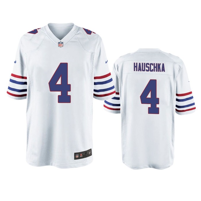 Buffalo Bills Steven Hauschka White Throwback Game Jersey - Men