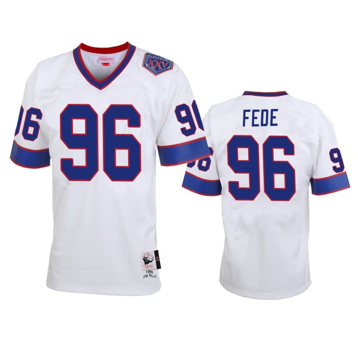 Buffalo Bills Terrence Fede White Vintage Replica Jersey - Men - Cocomos