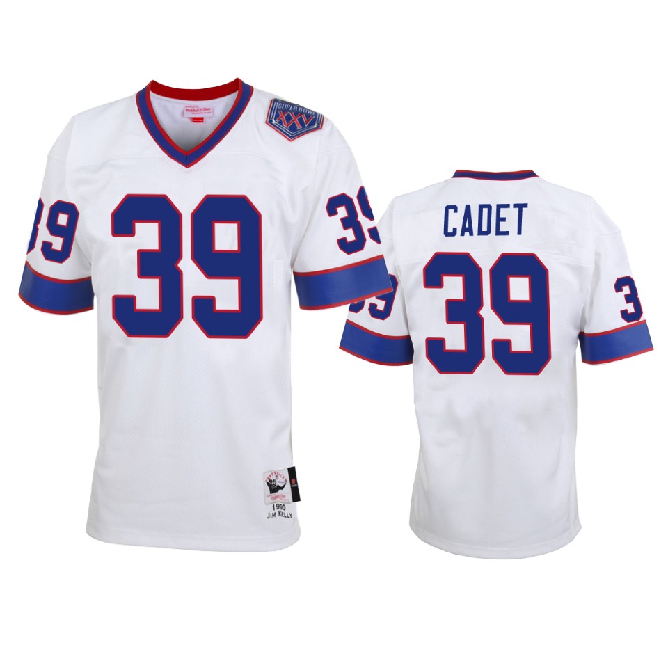 Buffalo Bills Travaris Cadet White Vintage Replica Jersey - Men - Cocomos