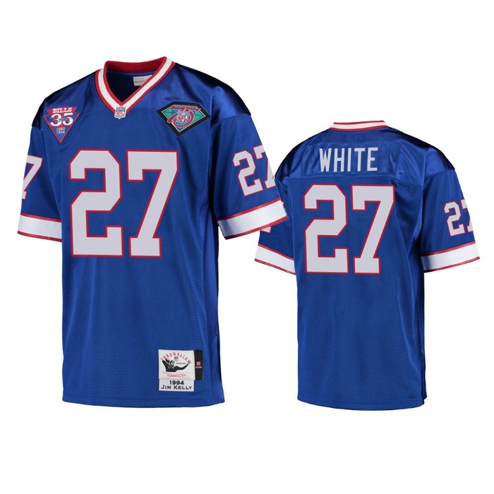 Buffalo Bills Tredavious White Royal Vintage Replica Jersey - Men