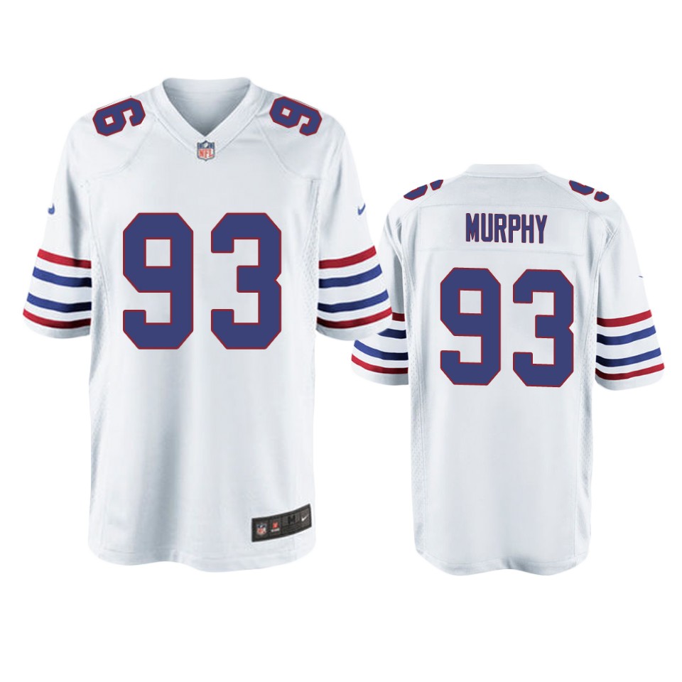 Buffalo Bills Trent Murphy White Throwback Game Jersey - Men - Cocomos