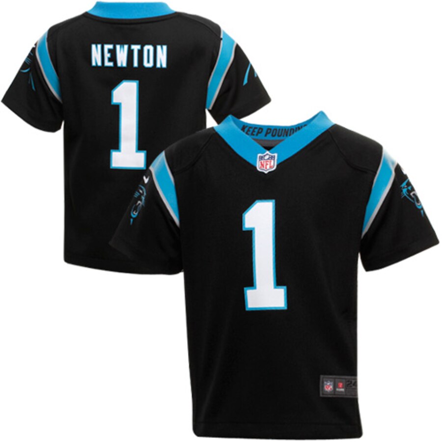 Cam Newton Carolina Panthers Nike Infant Team Color Game Jersey - Black - Cocomos