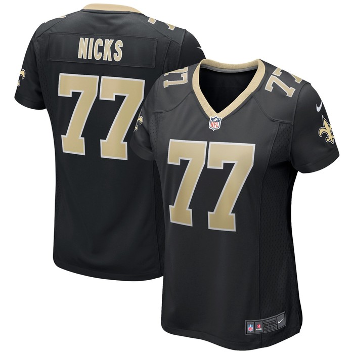 Carl Nicks New Orleans Saints Womens Game Retired Player Jersey - Black Nfl