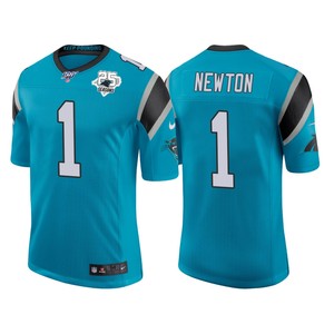 Carolina Panthers 25th Anniversary Cam Newton Blue Classic Limited Jersey