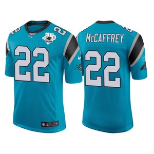 Carolina Panthers 25th Anniversary Christian Mccaffrey Blue Classic Limited Jersey