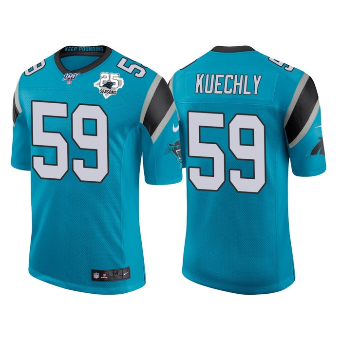 Carolina Panthers 25th Anniversary Luke Kuechly Blue Classic Limited Jersey