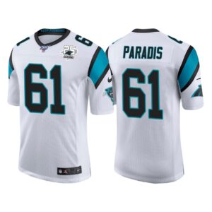 Carolina Panthers 25th Anniversary Matt Paradis White Vapor Limited Jersey - Cocomos