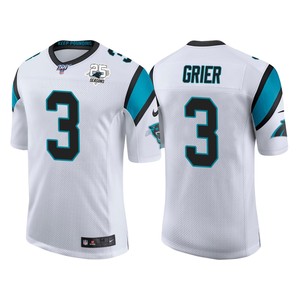 Carolina Panthers 25th Anniversary Will Grier White Vapor Limited Jersey