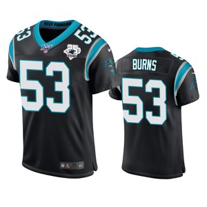 Carolina Panthers Brian Burns Black 25th Season Vapor Elite Jersey - Cocomos