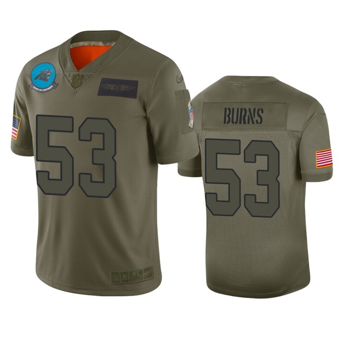 Carolina Panthers Brian Burns Camo 2019 Salute To Service Limited Jersey