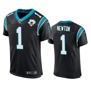 Carolina Panthers Cam Newton Black 25th Season Vapor Elite Jersey