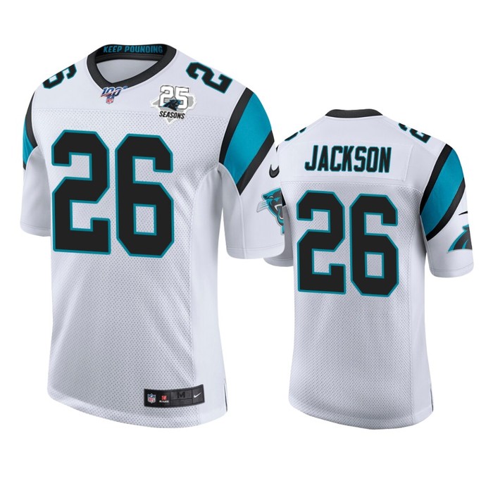 Carolina Panthers Donte Jackson White 25th Season Vapor Limited Jersey