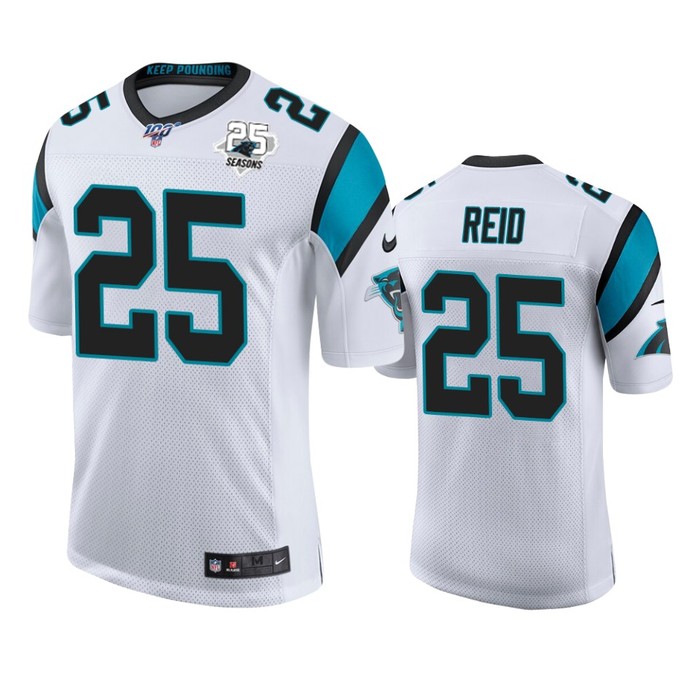 Carolina Panthers Eric Reid White 25th Season Vapor Limited Jersey