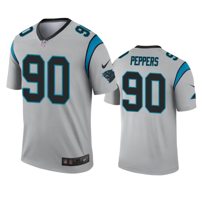 Carolina Panthers Julius Peppers Silver Inverted Legend Jersey