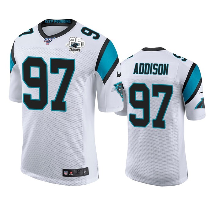 Carolina Panthers Mario Addison White 25th Season Vapor Limited Jersey