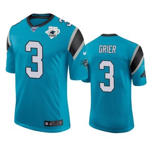 Carolina Panthers Will Grier Blue 25th Season Classic Limited Jersey