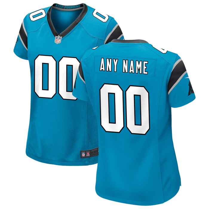 Carolina Panthers Womens Alternate Custom Game Jersey - Blue Custom Jerseys Nfl