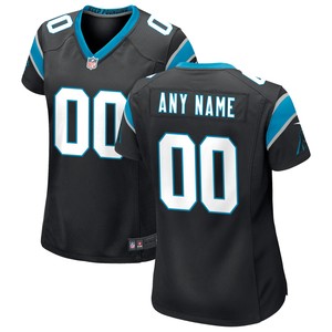 Carolina Panthers Womens Custom Game Jersey Black Custom Jerseys Nfl