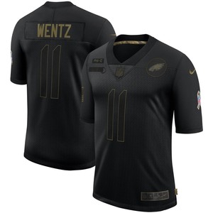 Carson Wentz Philadelphia Eagles 2020 Salute To Service Limited Jersey - Black