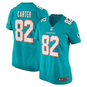 Cethan Carter Miami Dolphins Womens Game Jersey - Aqua Nfl