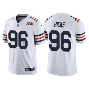 Chicago Bears 100th Anniversary Akiem Hicks White Classic Limited Jersey