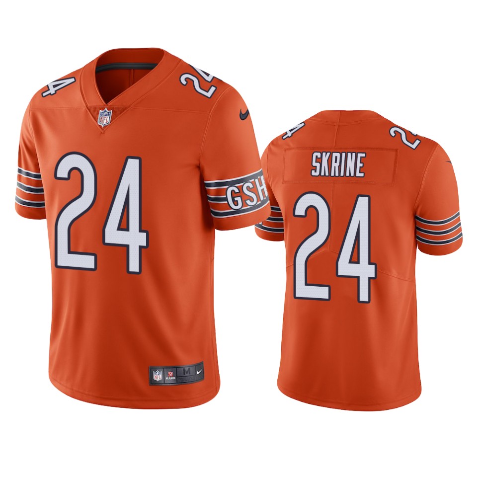 Chicago Bears #24 Buster Skrine Orange Vapor Untouchable Limited Jersey - Mens - Cocomos