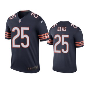 Chicago Bears #25 Mike Davis Navy Color Rush Legend Jersey - Mens