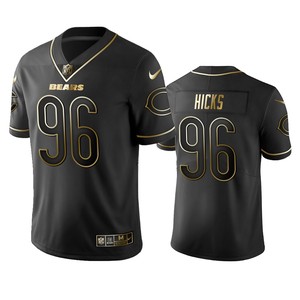 Chicago Bears Akiem Hicks Black Golden Edition 2019 Vapor Untouchable Limited Jersey - Mens - Cocomos