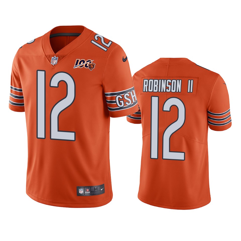 Chicago Bears Allen Robinson Orange 100th Season Vapor Limited Jersey - Cocomos