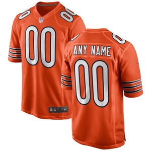 Chicago Bears Alternate Custom Game Jersey - Orange Custom Jerseys Nfl